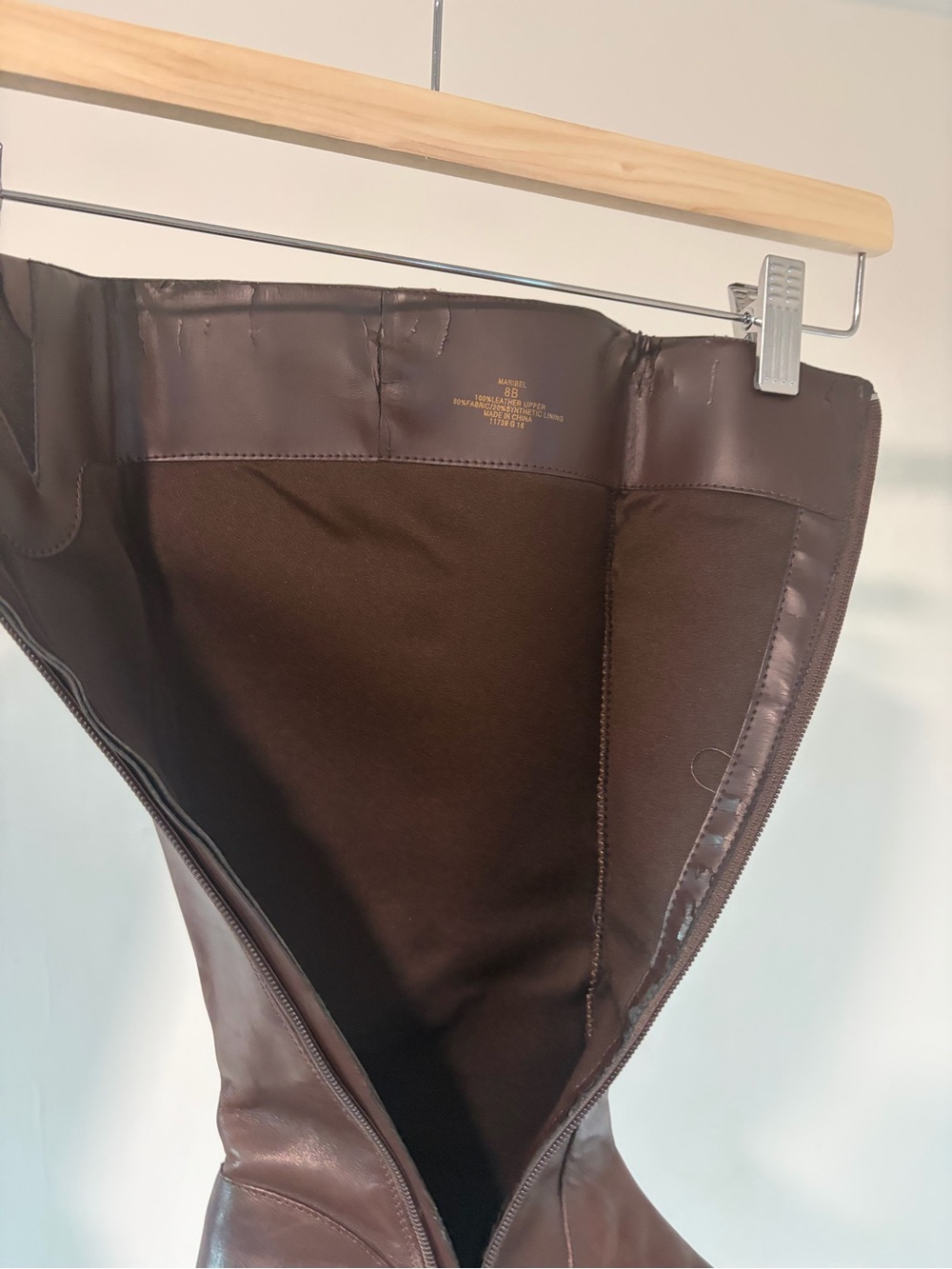 Ralph Lauren Dark Brown Leather Knee-High Riding Boot - Maribel - Size 8 - Picture 7 of 11